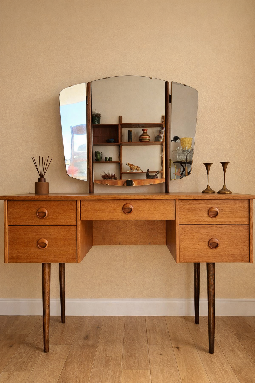 Biurko duńskie tekowe